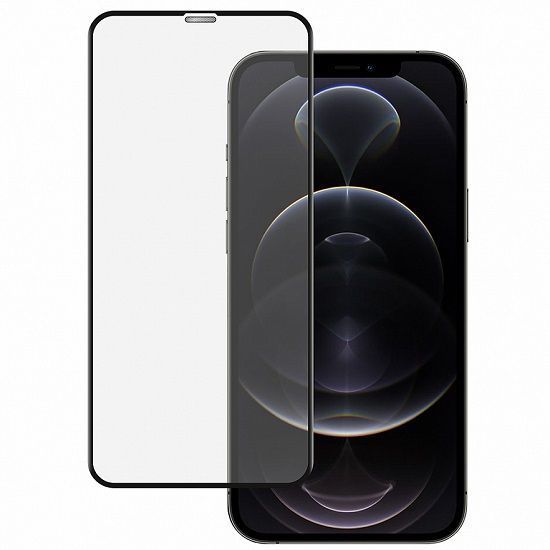 Противоударное стекло 2.5D MIETUBL для iPhone 12 PRO MAX, полный клей, чёрный
