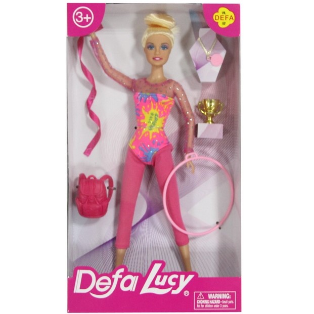 Кукла DEFA Lucy "Гимнастка" (аксесс., 28 см., розовый)