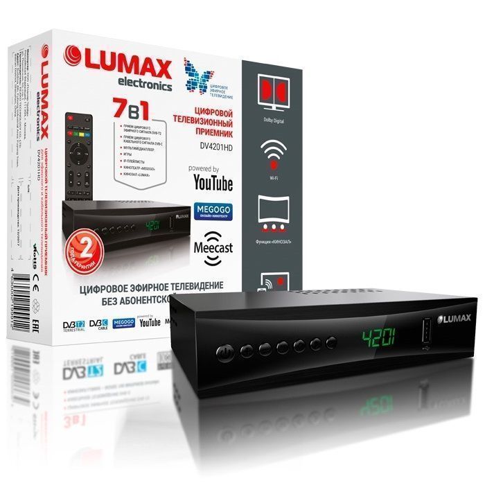 Ресивер DVB-T2 LUMAX DV4201HD