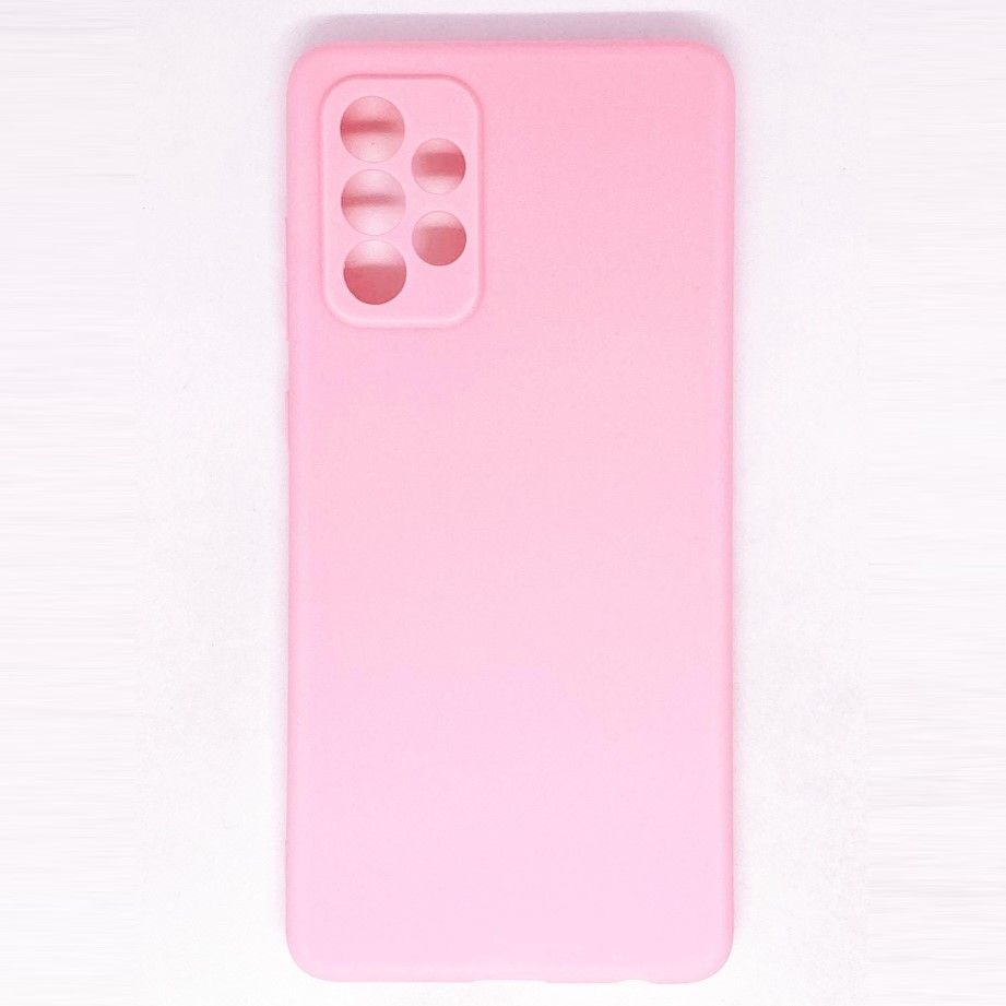Cиликоновый чехол NONAME для Samsung Galaxy A72 (Розовый), матовый