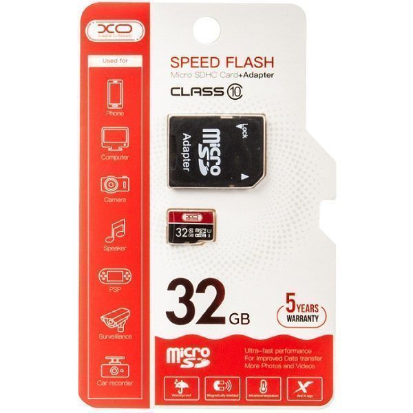 Micro SD 32Gb XO Class 10 с адаптером SD