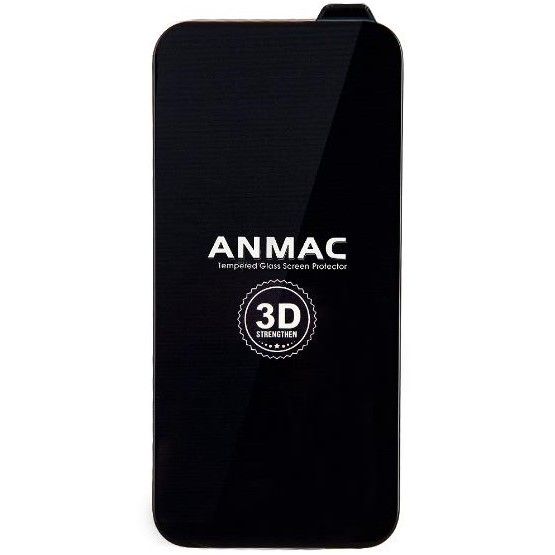 Противоударное стекло 3D ANMAC для iPhone 11 черное усиленное Арт.1137194