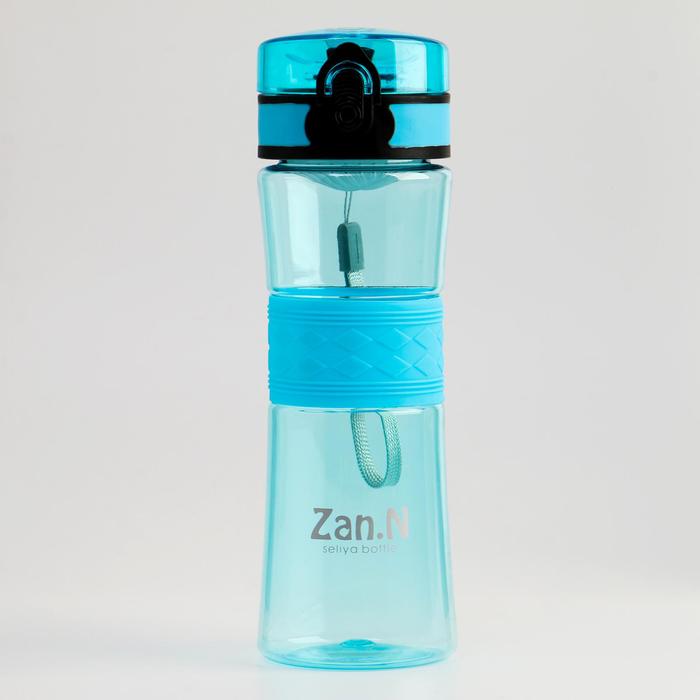 Бутылка для воды 550 мл, 7х7х22 см, голубая  7347353