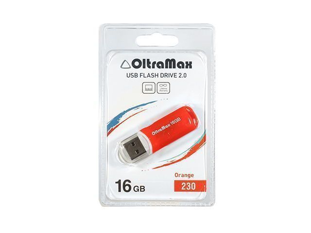 USB 16Gb OltraMax 230 Orange