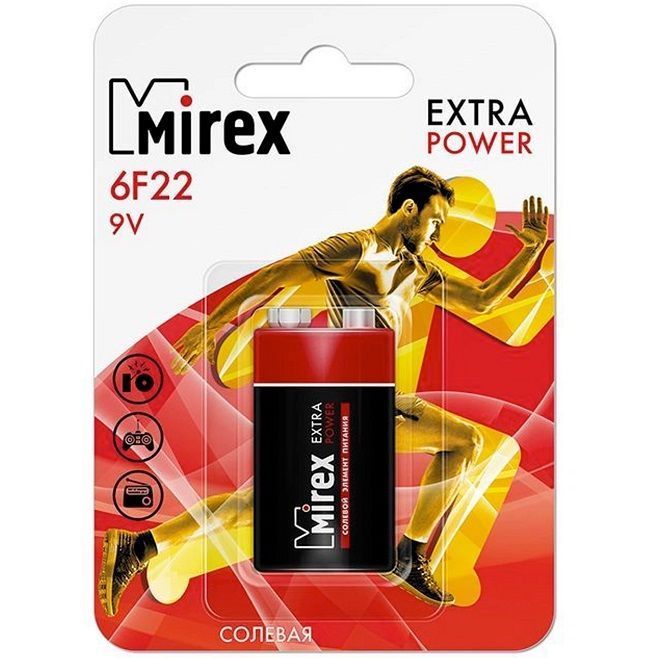 Элемент питания MIREX 6F22 BL-1 Extra Power (1/12/240)