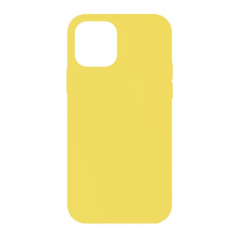 Cиликоновый чехол CTR для iPhone 15 Pro Max Soft Touch (ярко-желтый)