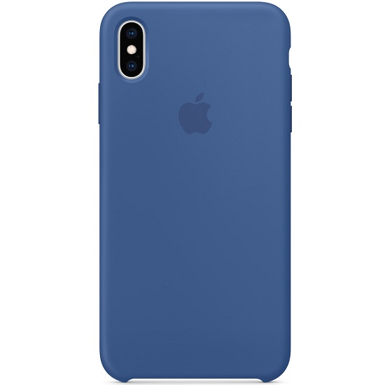 Силиконовый чехол SILICONE CASE для iPhone XS Max Delft Blue (c LOGO)