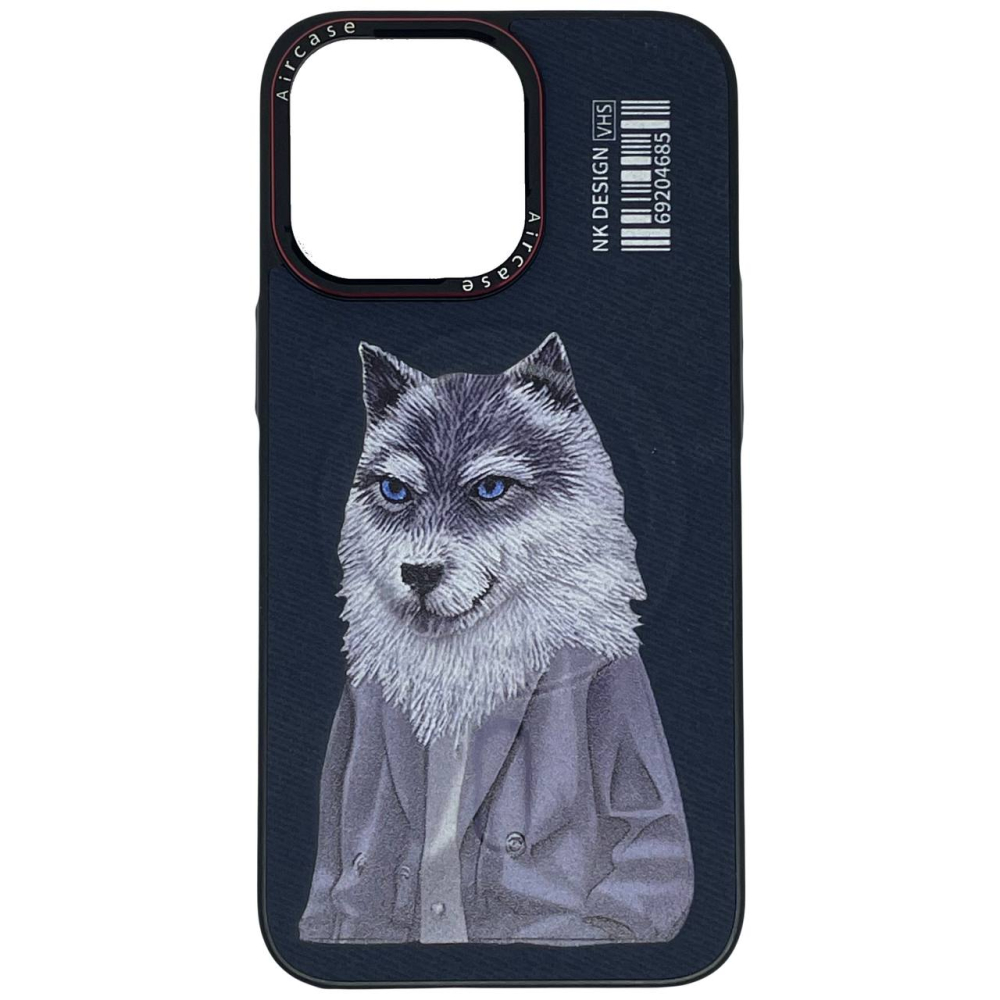 Cиликоновый чехол Air Case для iPhone 13 Pro , Magssafe  "Волк на стиле"