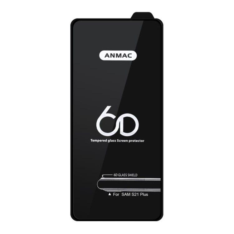 Противоударное стекло 6D ANMAC для Samsung Galaxy S22 Black без упаковки