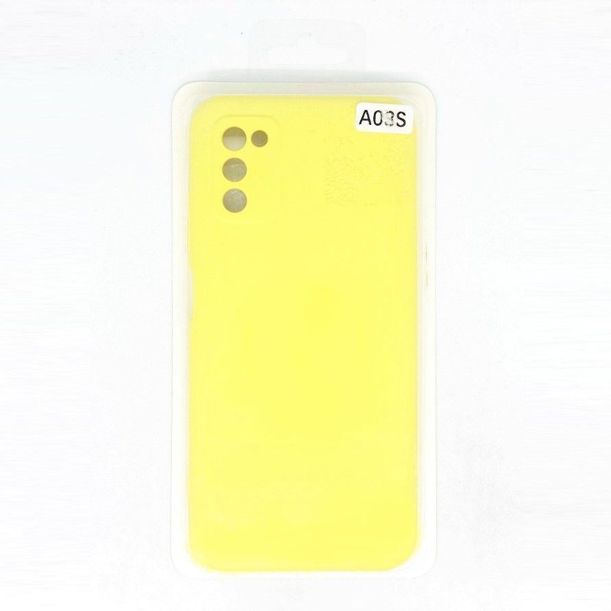 Силиконовый чехол SILICONE CASE для Samsung Galaxy A03s жёлтый