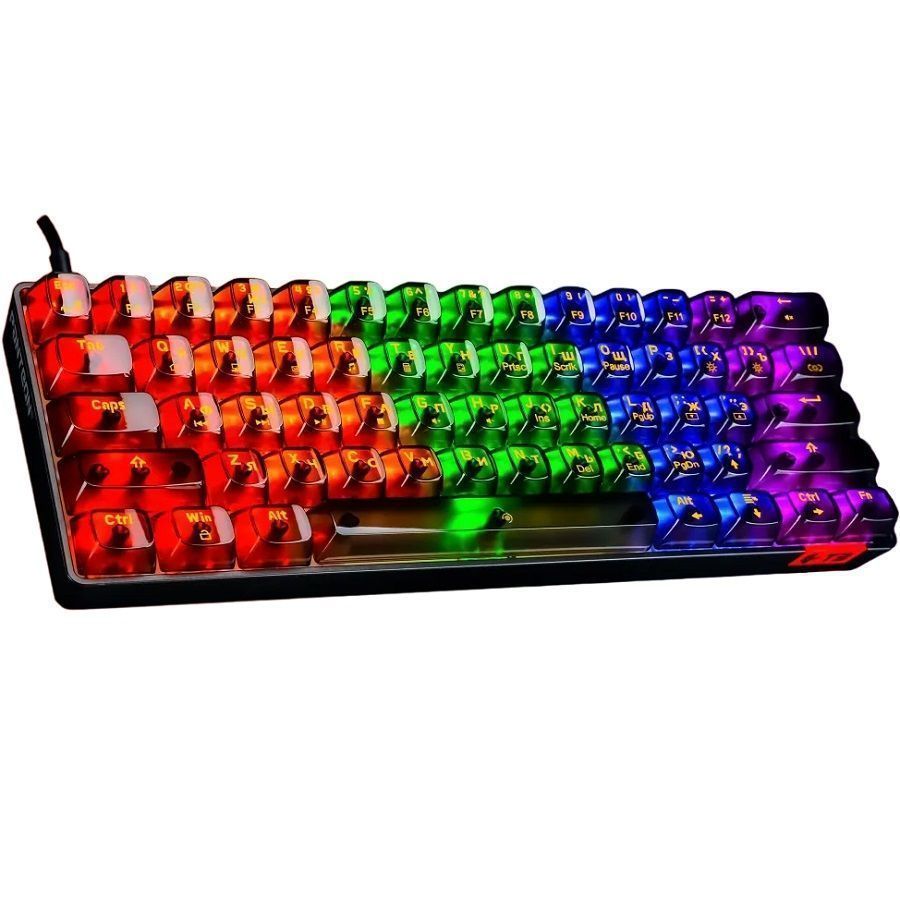 Клавиатура JETACCESS PANTEON T3 PRO CK CS(TKL 60%, LED, Jixian Brown, 61 кл, HotSwap, USB), черная
