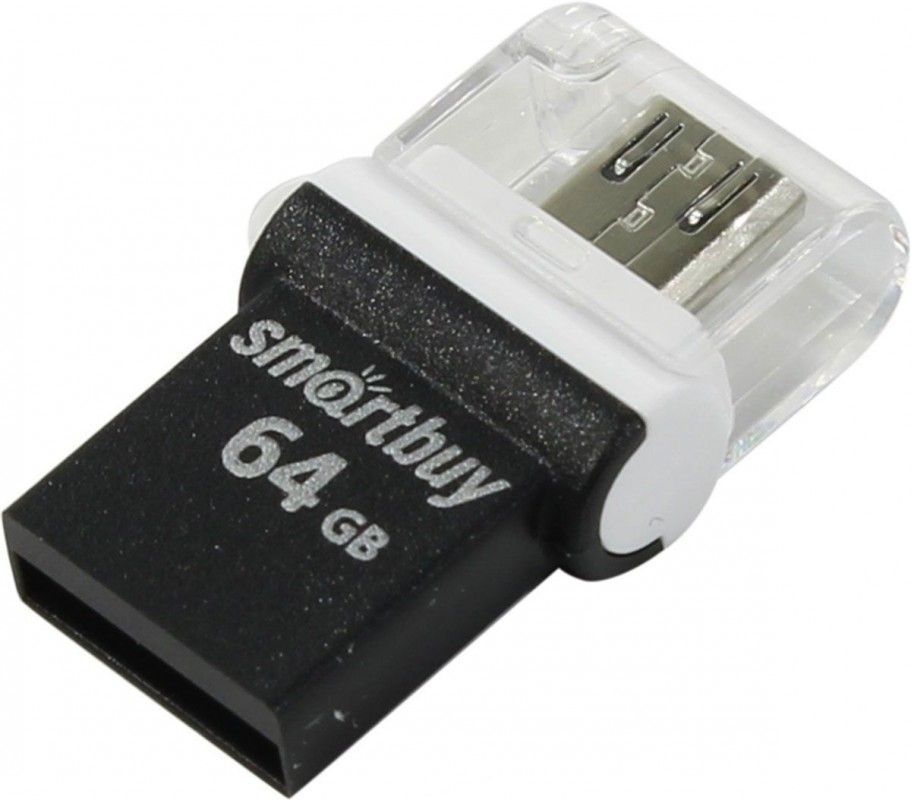 USB 64Gb Smart Buy Poko чёрный OTG