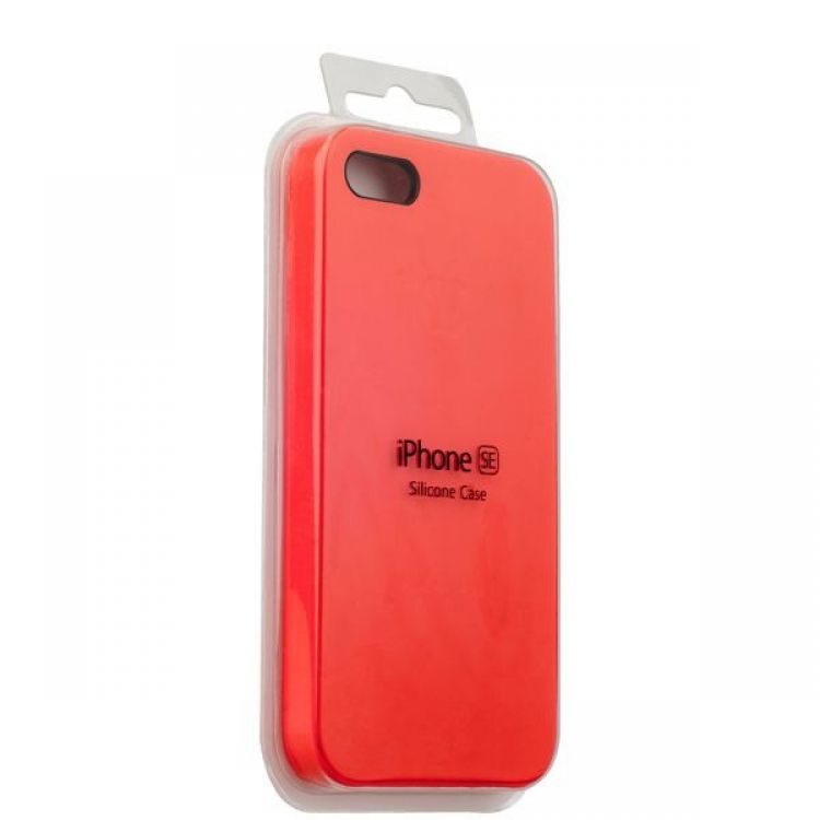 Силиконовый чехол FAISON для iPhone 5/5S/SE, №02, матовый, розовый, красный