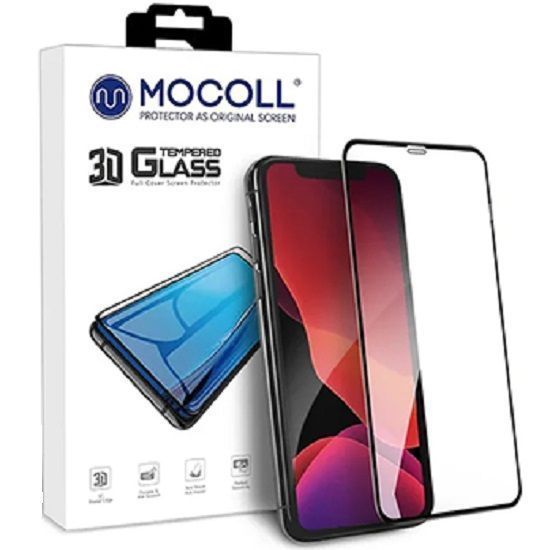 Противоударное стекло 3D MOCOLL для iPhone 11 / XR Черное