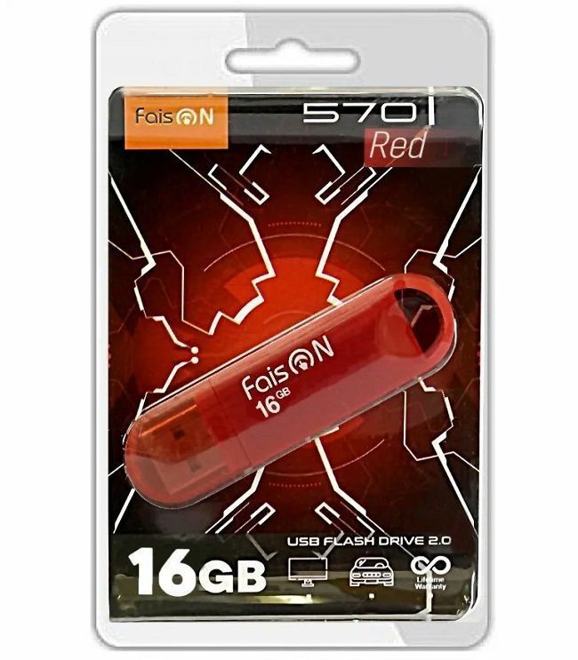 USB 16Gb FAISON 570 красный