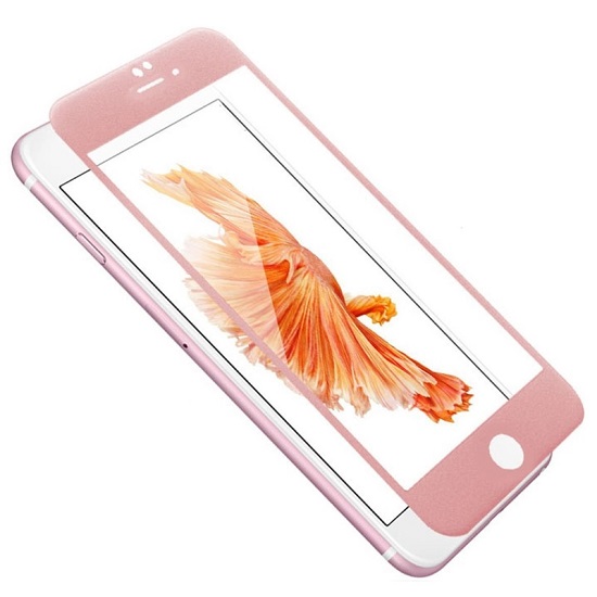 Противоударное стекло NONAME для iPhone 7/8 Plus розовое, в техпаке