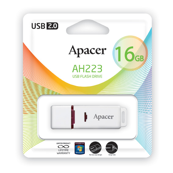 USB 16Gb Apacer AH223 White