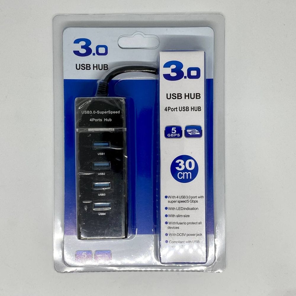 USB-Хаб HUB черный, USB 3.0