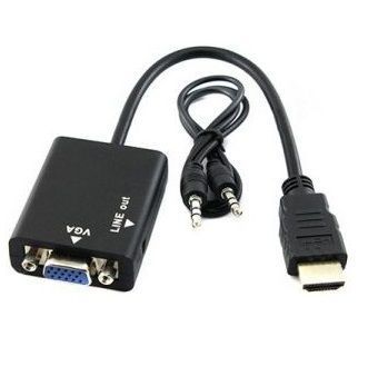 Переходник HDMI >--> VGA  0.15м Gembird/Cablexpert A-HDMI-VGA-03, аудиовыход