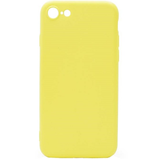 Cиликоновый чехол CTR для iPhone 7/8 с отверстием под камеры (желтый)