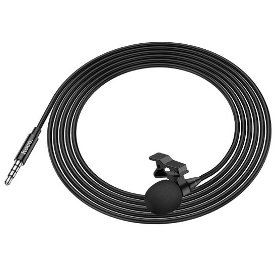 Микрофон HOCO L14, Lavalier, кабель AUX, чёрный