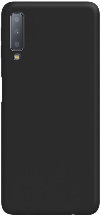 Силиконовый чехол NONAME для SAMSUNG Galaxy A7 (2018), матовый, чёрный, в техпаке