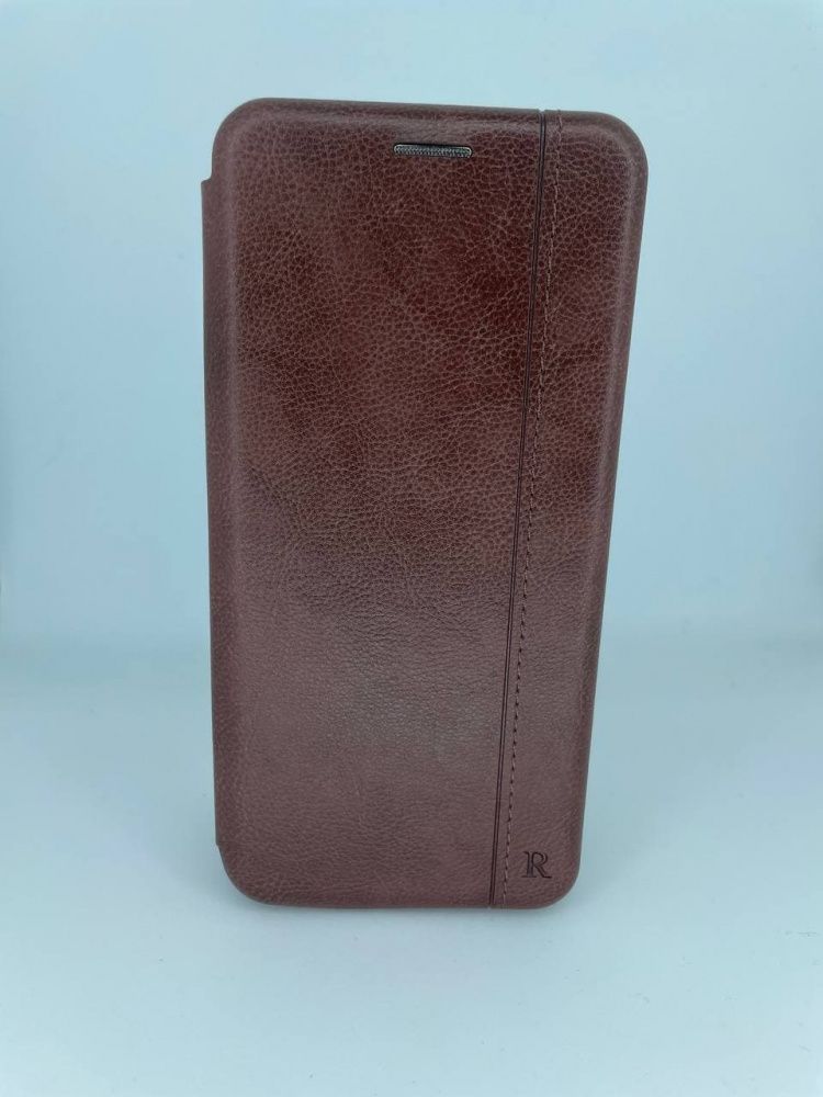 Чехол футляр-книга NICE CASE для Xiaomi Redmi Note 8T, коричневый, кожзам