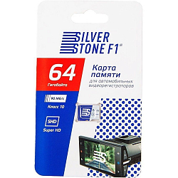 Micro SD 64Gb SilverStone F1 Class 10, U3, 90/60 Mb/s без адаптера