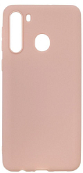 Задняя накладка ZIBELINO Soft Matte для Samsung Galaxy A21 пыльно-розовый