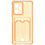 Задняя накладка ZIBELINO Silicone Card Holder для Xiaomi Poco X5 Pro 5G (оранжевый) защита камеры