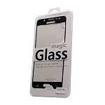 Противоударное стекло FULL GLASS для iPhone 6 Plus черное (Base GC)