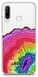 Задняя накладка GRESSO для Huawei Mate 30 lite. Коллекция "Drama Queen". Модель "Rainbow Agate".