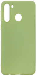 Задняя накладка ZIBELINO Soft Matte для Samsung Galaxy A21 оливковый