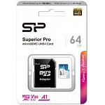Micro SD 64Gb Silicon Power Class 10  Superior + адаптер SD