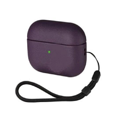 Силиконовый чехол Leather Case AirPods Pro 2 №01 фиолетовый