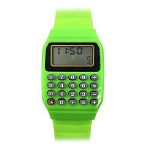 Часы ручные с калькулятором зеленые WC-01