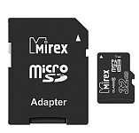 Micro SD 32GB Mirex Class 10  UHS-I с адаптером SD