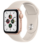 Часы Apple Watch SE (2021), 40 мм, (MKQ03) Gold / Starlight, Sport Band (LL)