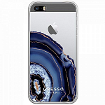 Задняя накладка GRESSO для iPhone 5/5s/SE. Коллекция "Drama Queen". Модель "Blue Agate".