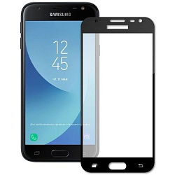 Противоударное стекло NONAME для SAMSUNG Galaxy A5 (2017) черное, в техпаке