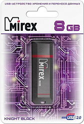 USB  8Gb Mirex Knight черный (ecopack)