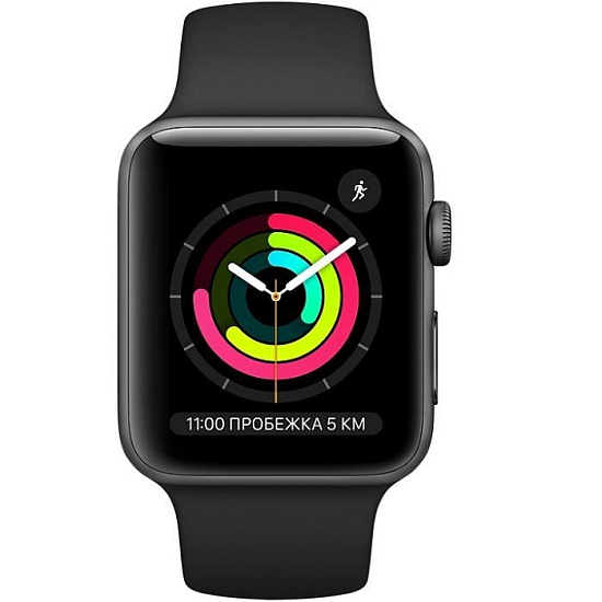 Часы Apple Watch Series 3, 38 мм, (MTF02RU/A) Space Gray, Sport Band (RU)