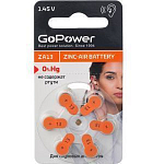 Элемент питания GoPower ZA13 BL-6 Zinc Air (6/60/600/3000)