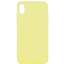 Задняя накладка STR для iPhone XR плотный матовый (серия Colors) (желтый)