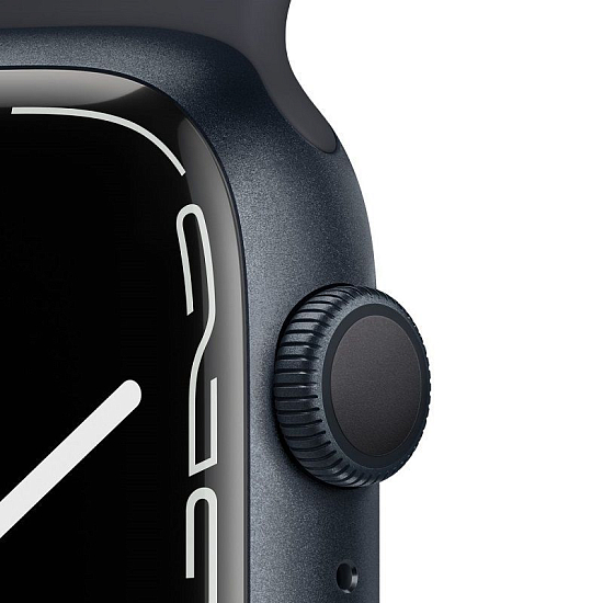Часы Apple Watch Series 7 GPS, 45 мм, (MKJ73) Midnight, Sport Band (LL)