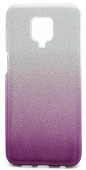 Задняя накладка FASHION для Xiaomi Redmi Note 9S/Note 9 Pro серебристо-фиолетовый с блестками