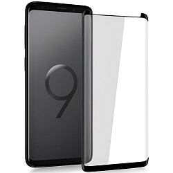 Противоударное стекло 3D NONAME для SAMSUNG Galaxy Note 9 черное, полный клей, в коробке
