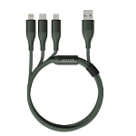 Кабель USB <--> Lightning /Type-C/microUSB XIAOMI  1.2м (DW2 Green) зеленый