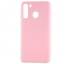 Задняя накладка ZIBELINO Soft Matte для Samsung Galaxy A21 розовый
