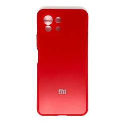 Задняя накладка SILICONE COVER для Xiaomi Mi 11 Lite красный